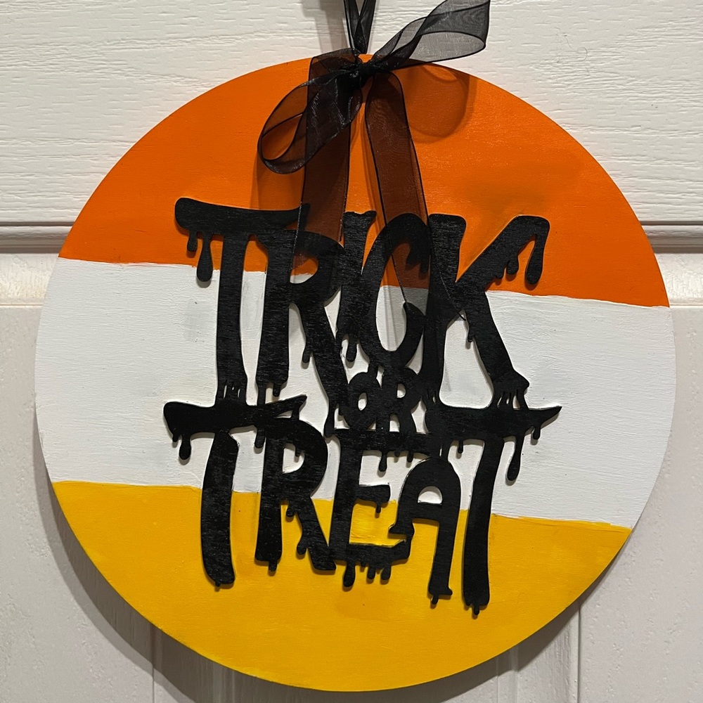 Candy Corn Halloween Sign